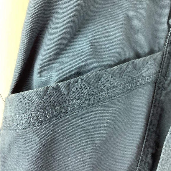 Anthropologie Turquoise Ellie Embroidered Utility Pants - Picture 8 of 8